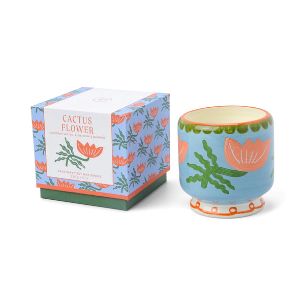 Paddywax / A Dopo 'Flower' Ceramic Candle (8oz) - Cactus Flower