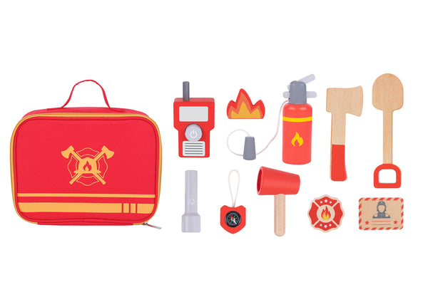 Tooky Toy / Little Play Set In Carry Bag - Firefighter