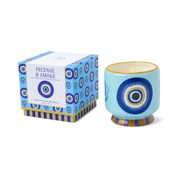 Paddywax / A Dopo 'Eye' Ceramic Candle (8oz) - Incense & Smoke