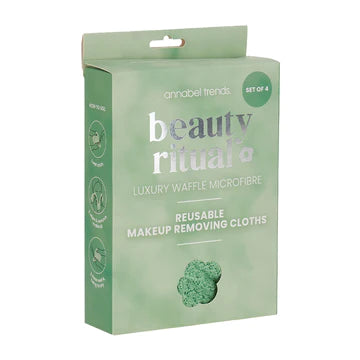 Annabel Trends / Beauty Ritual Luxury Waffle Makeup Removing Cloths (Set 4) - Moss