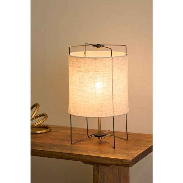Amalfi / Paden Linen Table Lamp - Antique Bronze