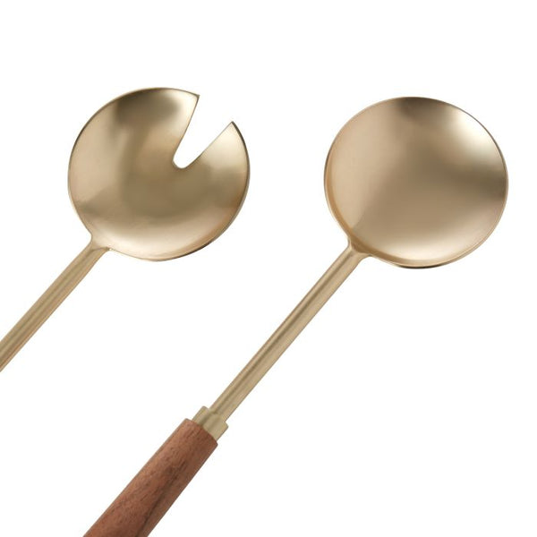 Amalfi / Acacia Wood & Stainless Steel Salad Servers (Set 2)
