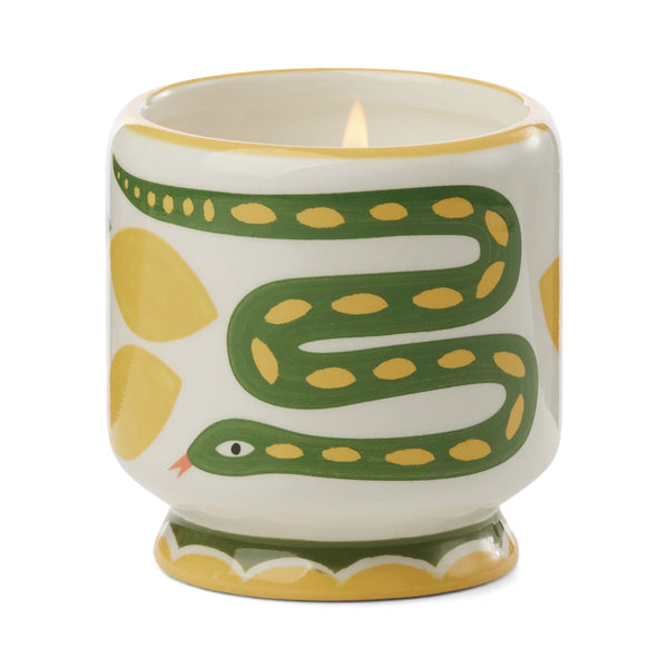 Paddywax / A Dopo 'Snake' Ceramic Candle (8oz) - Wild Lemongrass