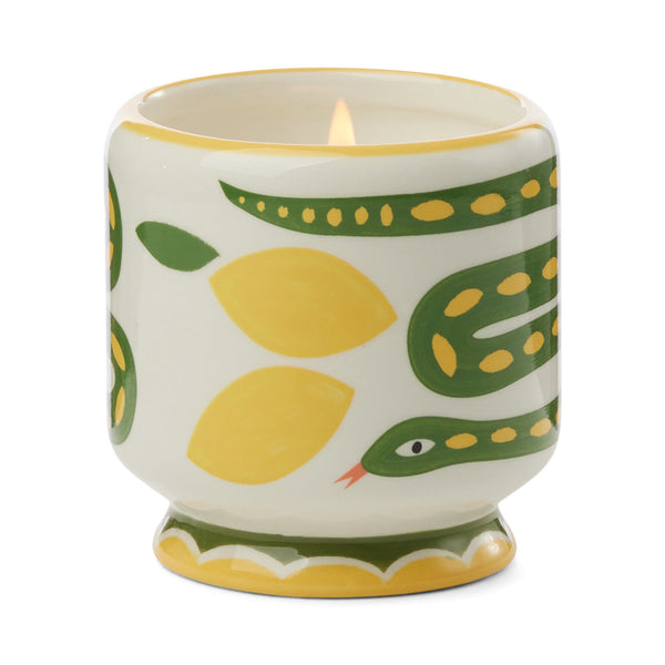 Paddywax / A Dopo 'Snake' Ceramic Candle (8oz) - Wild Lemongrass