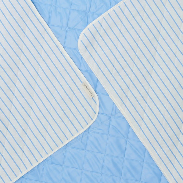 Sunnylife / Beach & Picnic Blanket - Le Weekend Mid Blue-Cream
