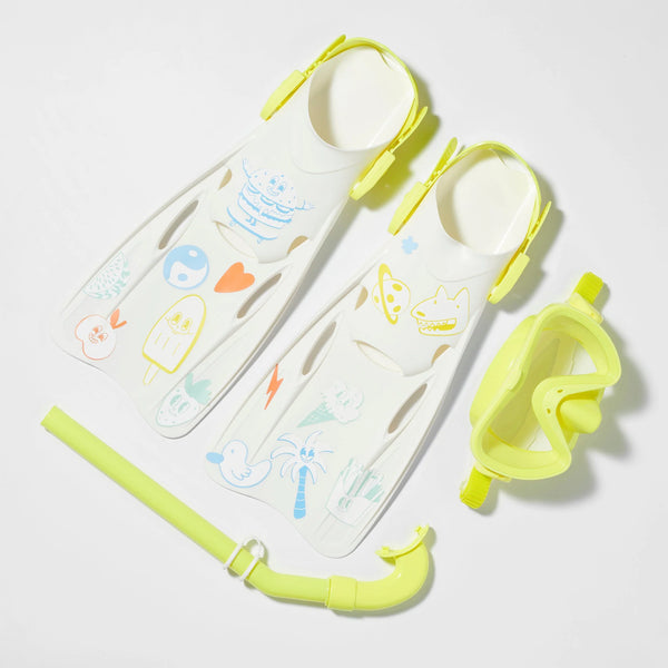 Sunnylife / Kids Snorkel Set (Medium) - The Sea Kids Yellow