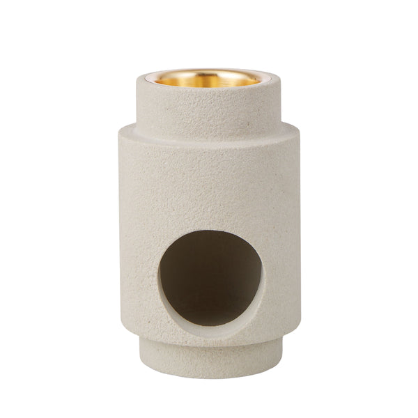 Amalfi / Sandblasted Sandstone Oil Burner - White