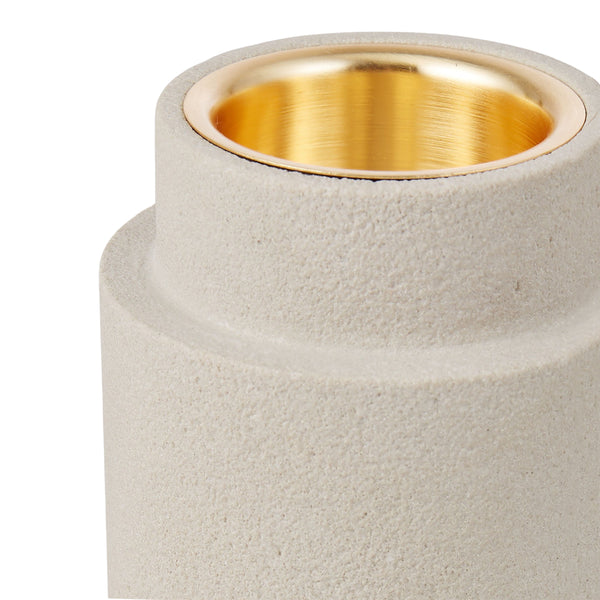 Amalfi / Sandblasted Sandstone Oil Burner - White