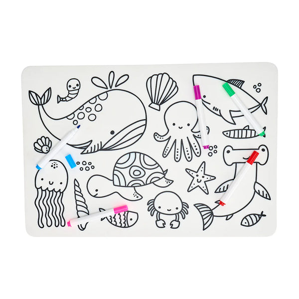 Annabel Trends / Silicone Colouring Mat - Sea Animals