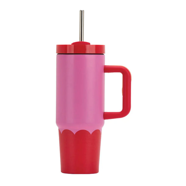 Annabel Trends / Stainless Steel Super Sip - Wave Pink Red