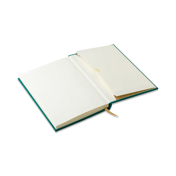 Designworks Ink / Hardcover Suede Journal (A5) - Linear Boxes Green