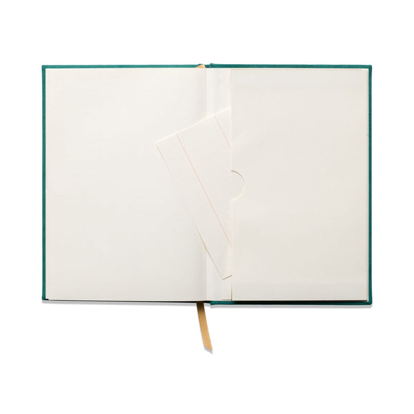 Designworks Ink / Hardcover Suede Journal (A5) - Linear Boxes Green