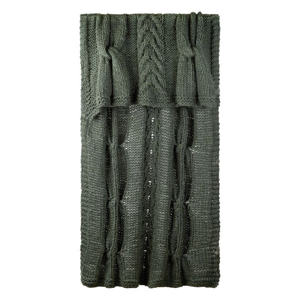 Grand Designs / Hamish Hand Knitted Throw - Dark Green