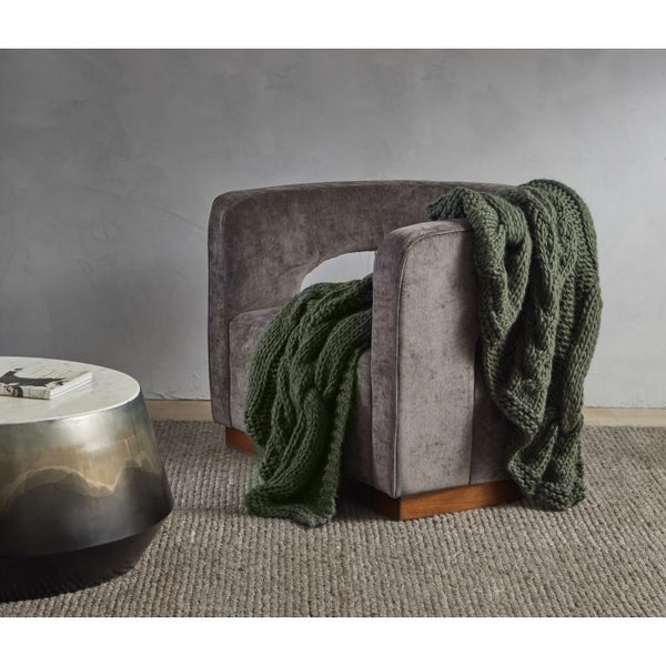Grand Designs / Hamish Hand Knitted Throw - Dark Green