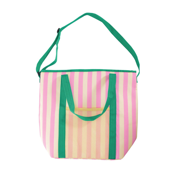 Eclectic Summer / Cooler Bag - Pink & Lemon Stripe