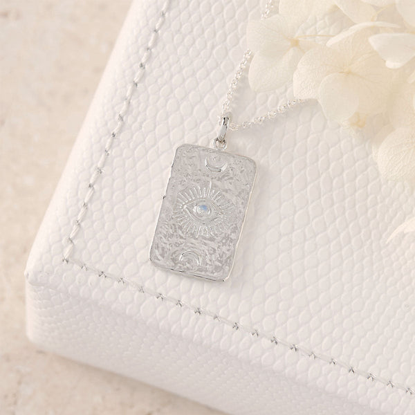 Midsummer Star / Celestial Sight Moonstone Necklace - Silver