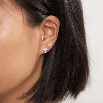 Midsummer Star / Trinity Sparkle Studs - Silver