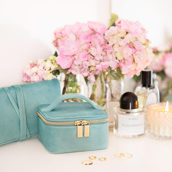 Tonic / Luxe Velvet Jewellery Cube - Seafoam