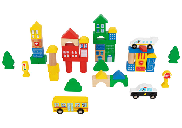 Tooky Toy / City Building Blocks - 50 pcs