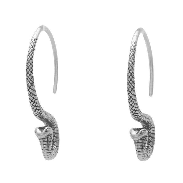Midsummer Star / Cobra Hoop Earrings - Silver