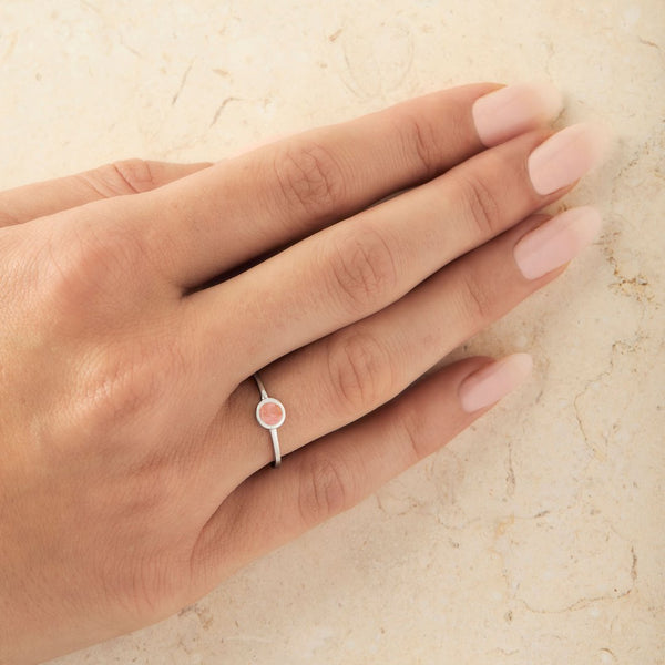 Midsummer Star / Elixir Rhodochrosite Ring - Silver