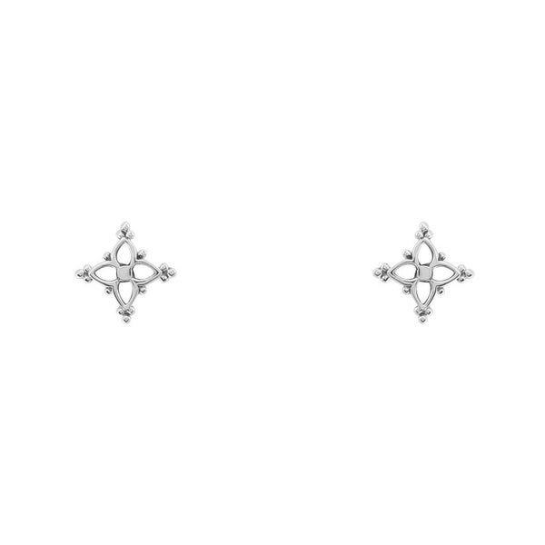 Midsummer Star / Dainty Moroccan Star Studs - Silver