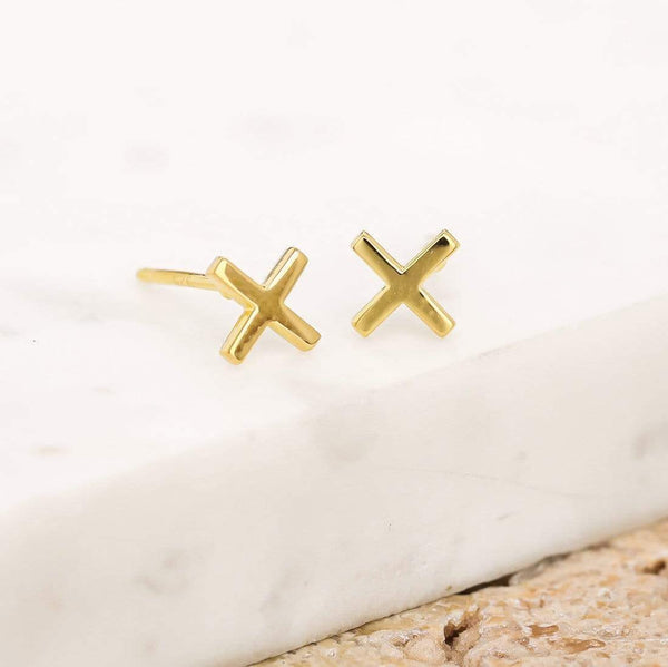 Midsummer Star / Baby Kiss Studs - Gold