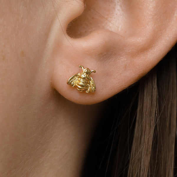Midsummer Star / Pollination Bee Studs - Gold