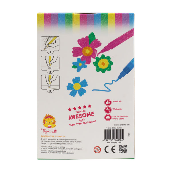 Tiger Tribe / Glitter Markers (Set 6)