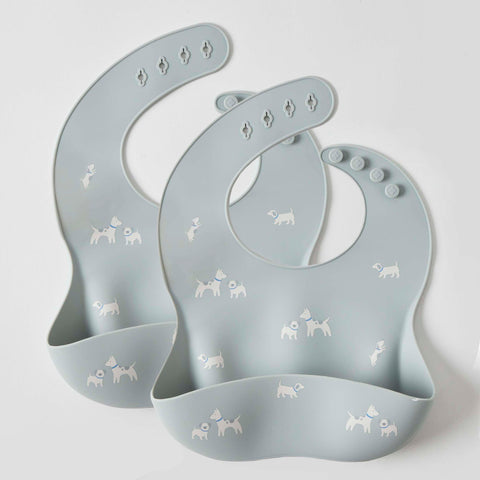 Nordic Kids / Silicone Bibs (Set 2) - Puppy