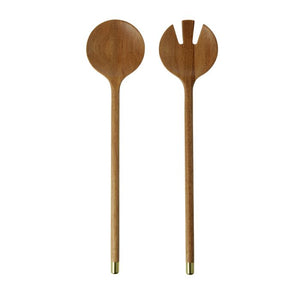 Davis & Waddell / Acacia & Brass Salad Servers (Set 2)