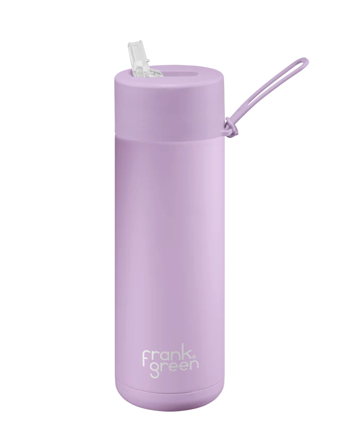 Frank Green / Stainless Steel Ceramic Reusable Bottle w/ Straw Lid (20oz) - Lilac Haze