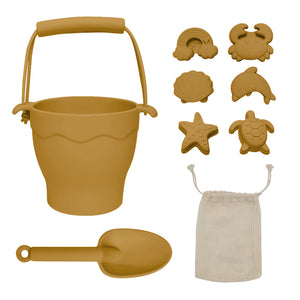 Playground / Silicone Bucket & Spade Set (8pc) - Sunshine