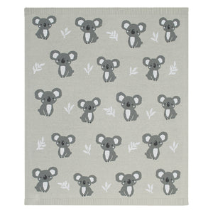 Living Textiles Co. / Australiana Baby Blanket - Grey Koala