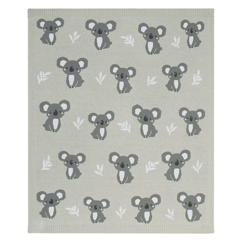 Living Textiles Co. / Australiana Baby Blanket - Grey Koala