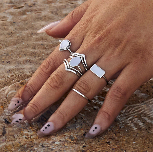 Midsummer Star / Eternal Unity Shell Ring - Silver