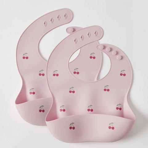 Nordic Kids / Silicone Bibs (Set 2) - Cherry