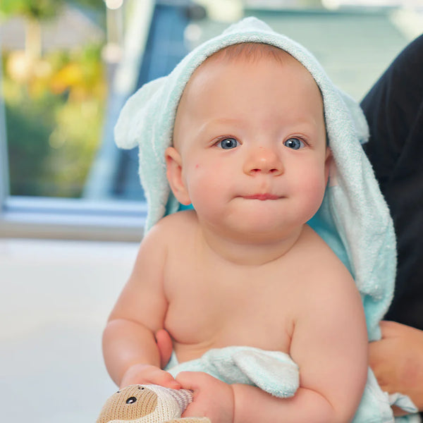 Annabel Trends / Little Trends Bear Ears Hooded Towel - Ice Blue