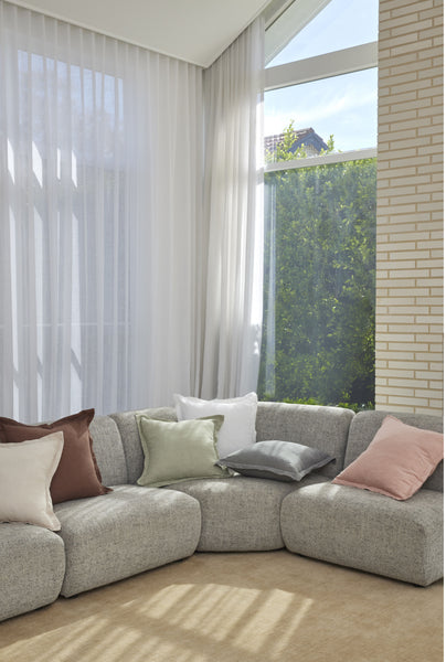 Amalfi / Cove Linen Cushion - Grey