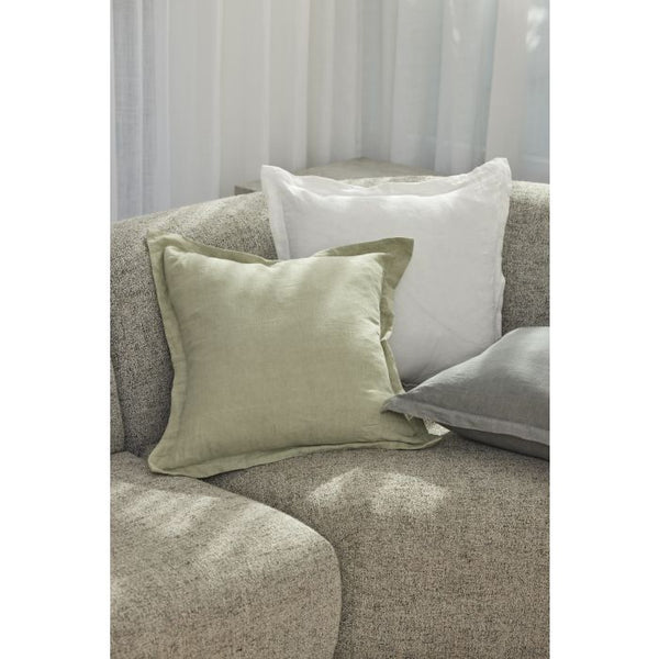 Amalfi / Cove Linen Cushion - White