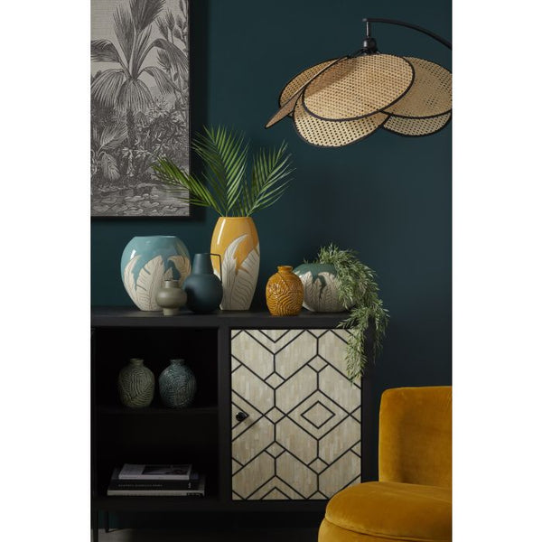 Amalfi / Fiore Floor Lamp - Black & Natural