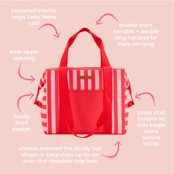 Annabel Trends / Picnic Box Cooler Bag - Red Stripe