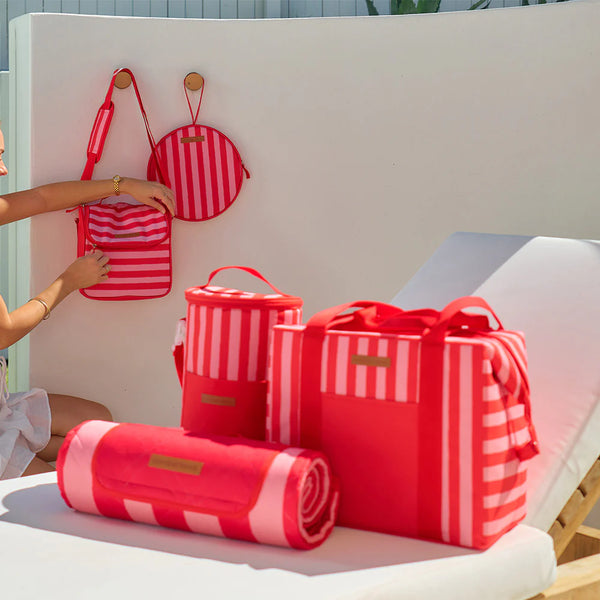 Annabel Trends / Picnic Box Cooler Bag - Red Stripe