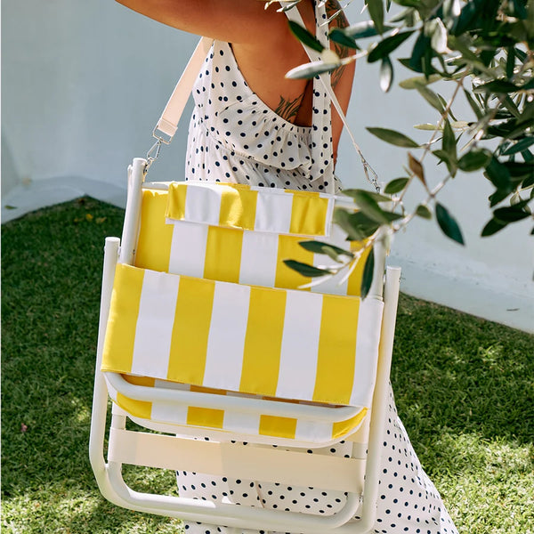 Annabel Trends / Deluxe Beach Chair - Yellow Stripe