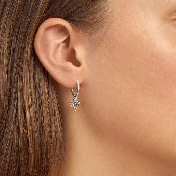 Midsummer Star / Lotus Blue Topaz Sleepers - Silver