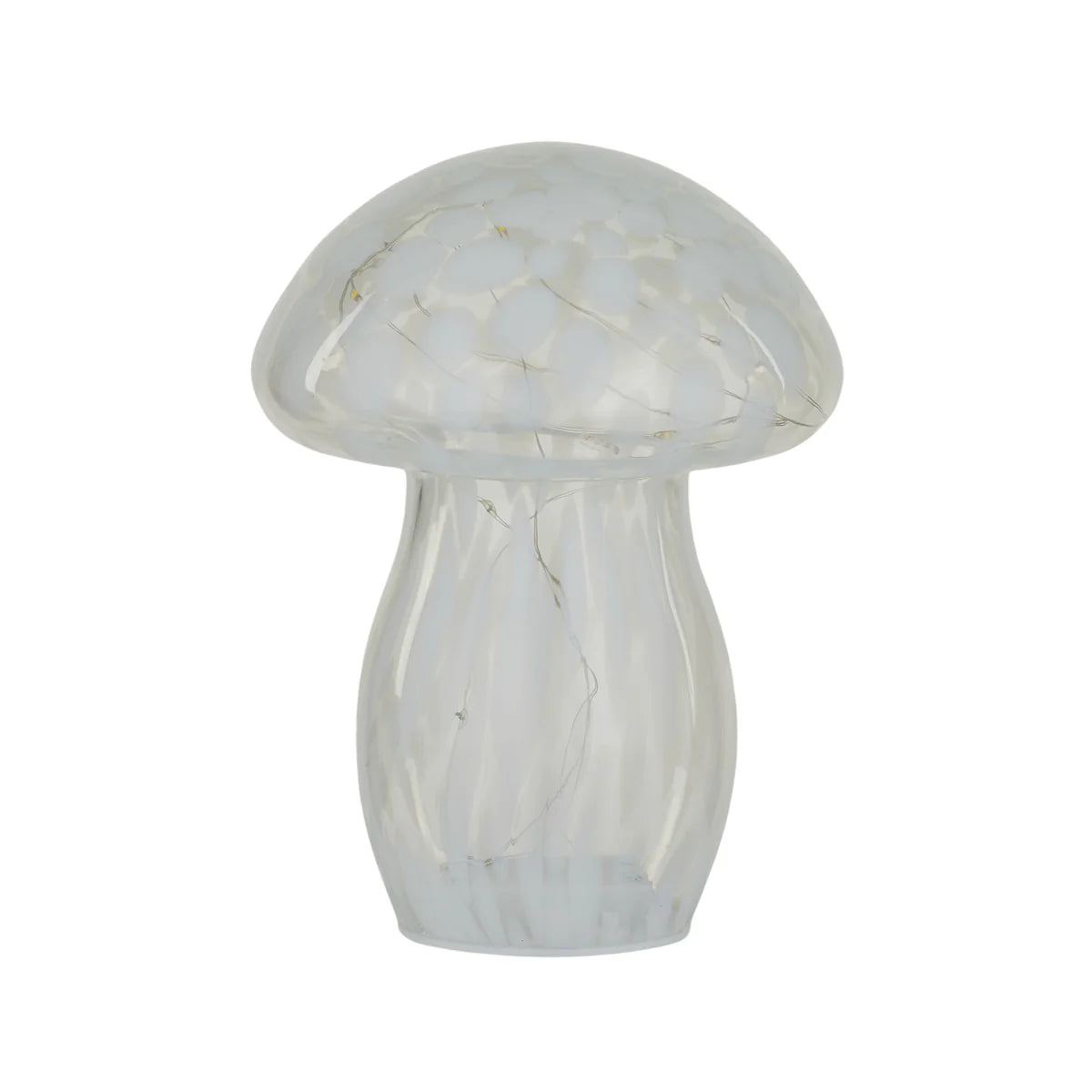 Coast To Coast / Mushroom Glass LED Lamp (Med)- White
