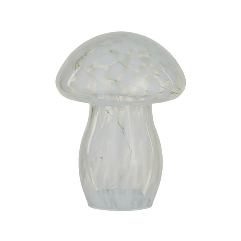 Coast To Coast / Mushroom Glass LED Lamp (Med)- White
