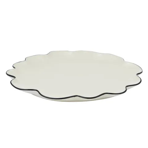 Coast To Coast / Winslow Ceramic Plate (Lge) - Ivory/Black