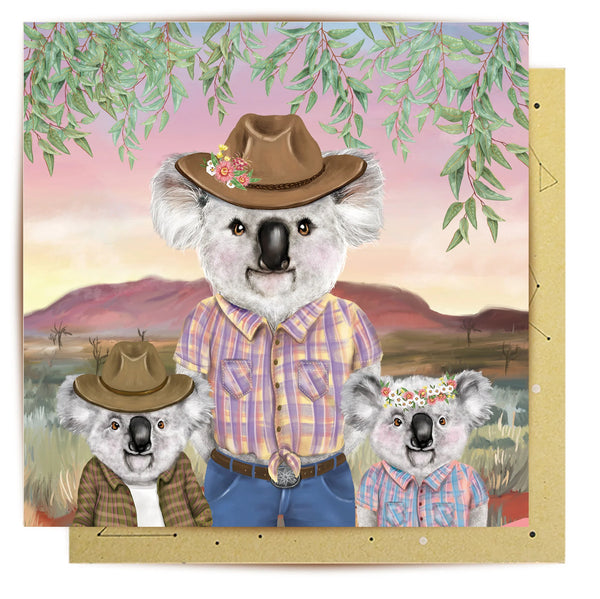La La Land / Greeting Card - Cowboy Koala Mum