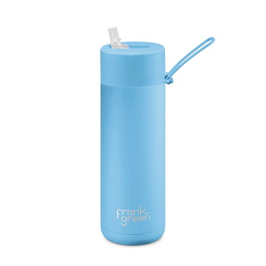 Frank Green / Stainless Steel Ceramic Reusable Bottle w/ Straw Lid (20oz) - Sky Blue